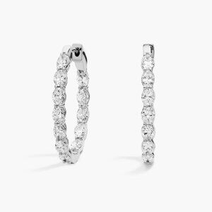 4.00ct Oval Hoop Earrings in 14K Gold for $1215